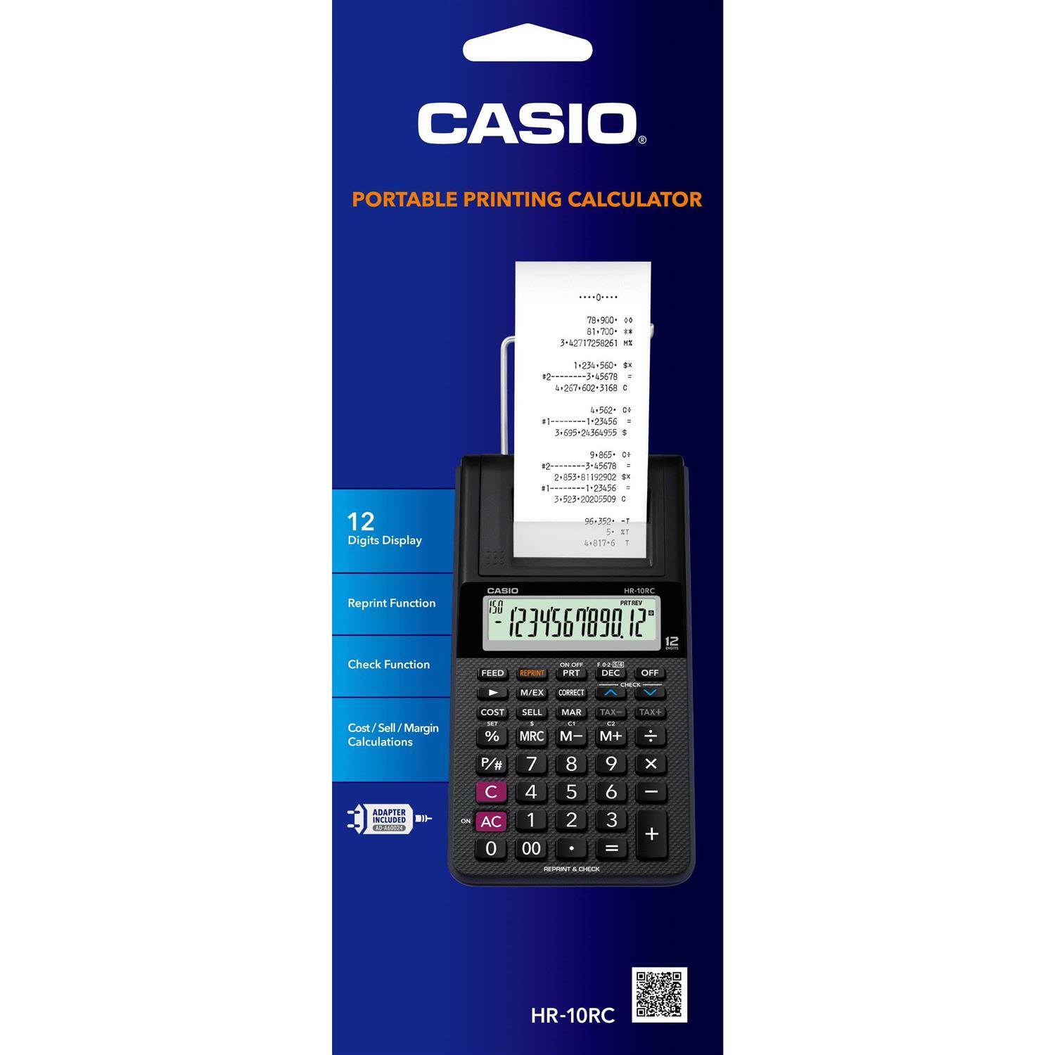 Casio HR-10RC Portable Printing Calculator - Image 3