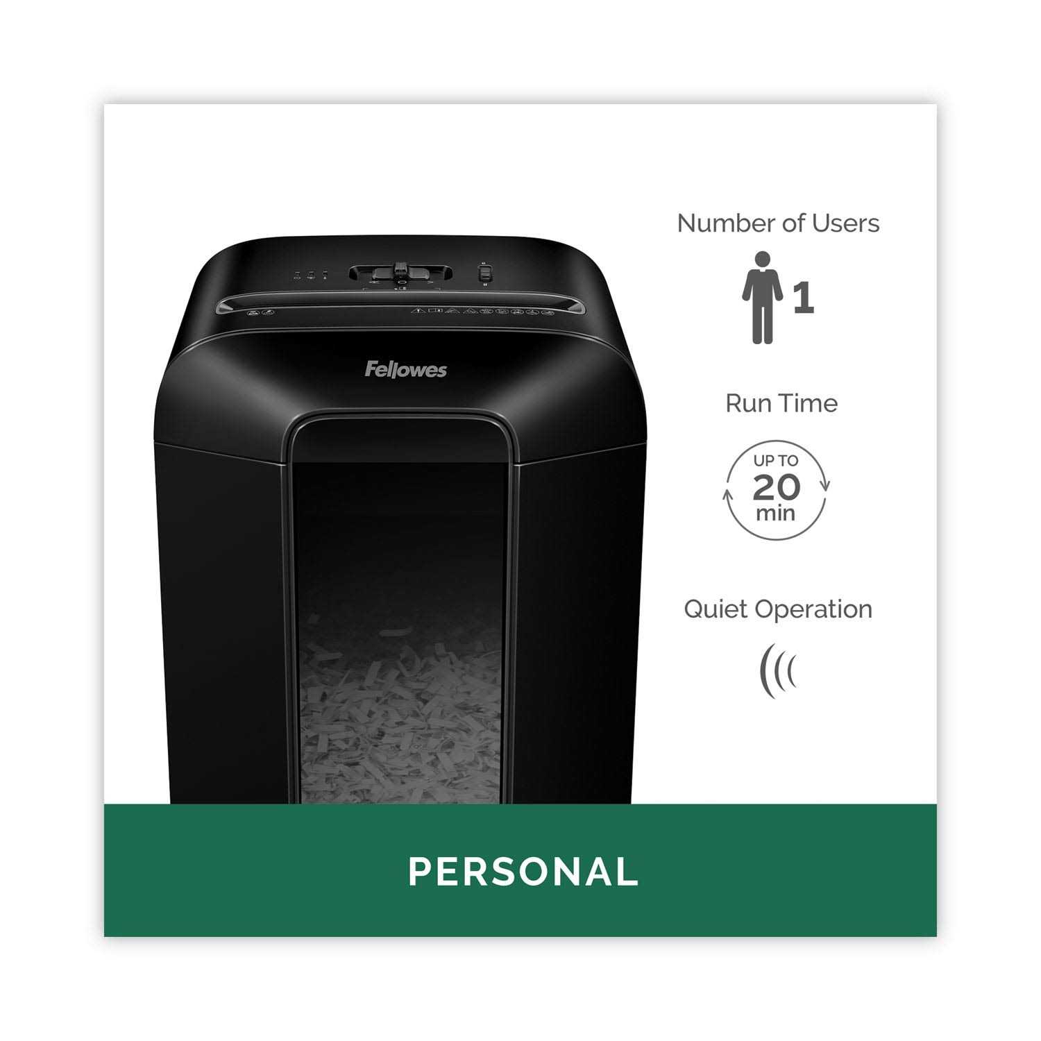 Fellowes Powershred Lx85 Cross-Cut Shredder - Image 5