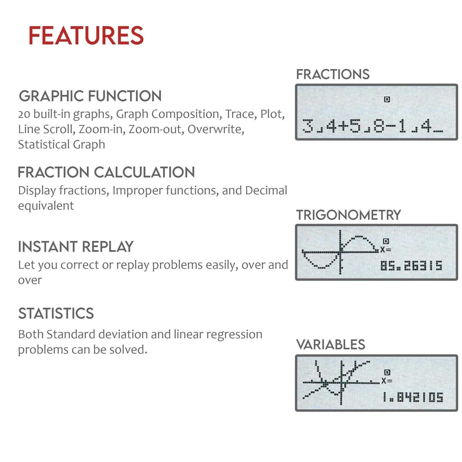 CATIGA Scientific Calculator with Graphic Functions Multiple Modes with Intuitive Interface - Image 3