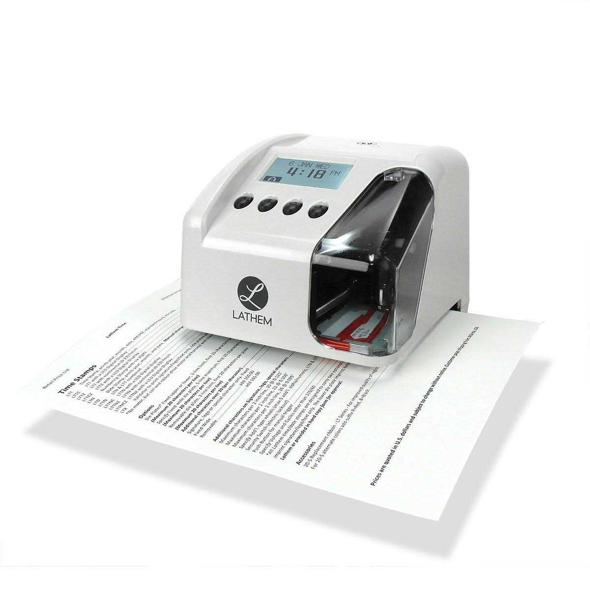 Lathem LT5000 Electronic Time and Date Stamp - Image 3