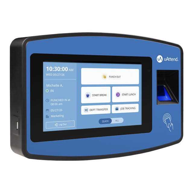 uAttend Biometric Fingerprint Touch Tablet Time Clock System NX2500 - Image 4