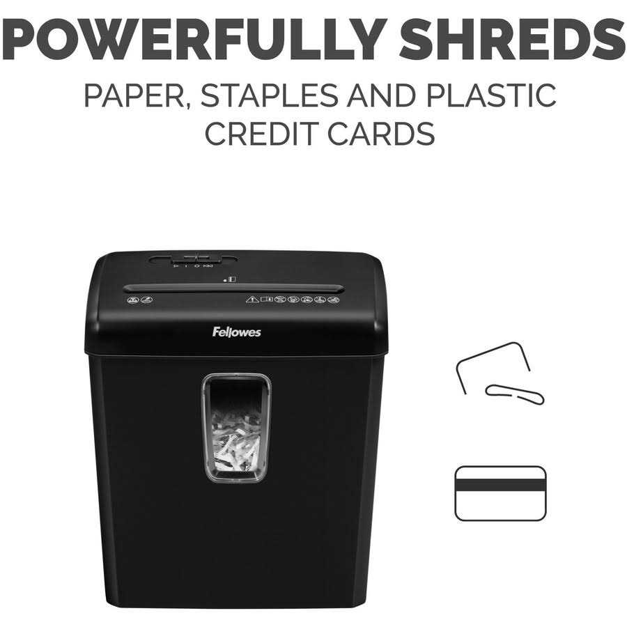 Fellowes Powershred 6ct Cross-Cut Paper Shredder - Image 4