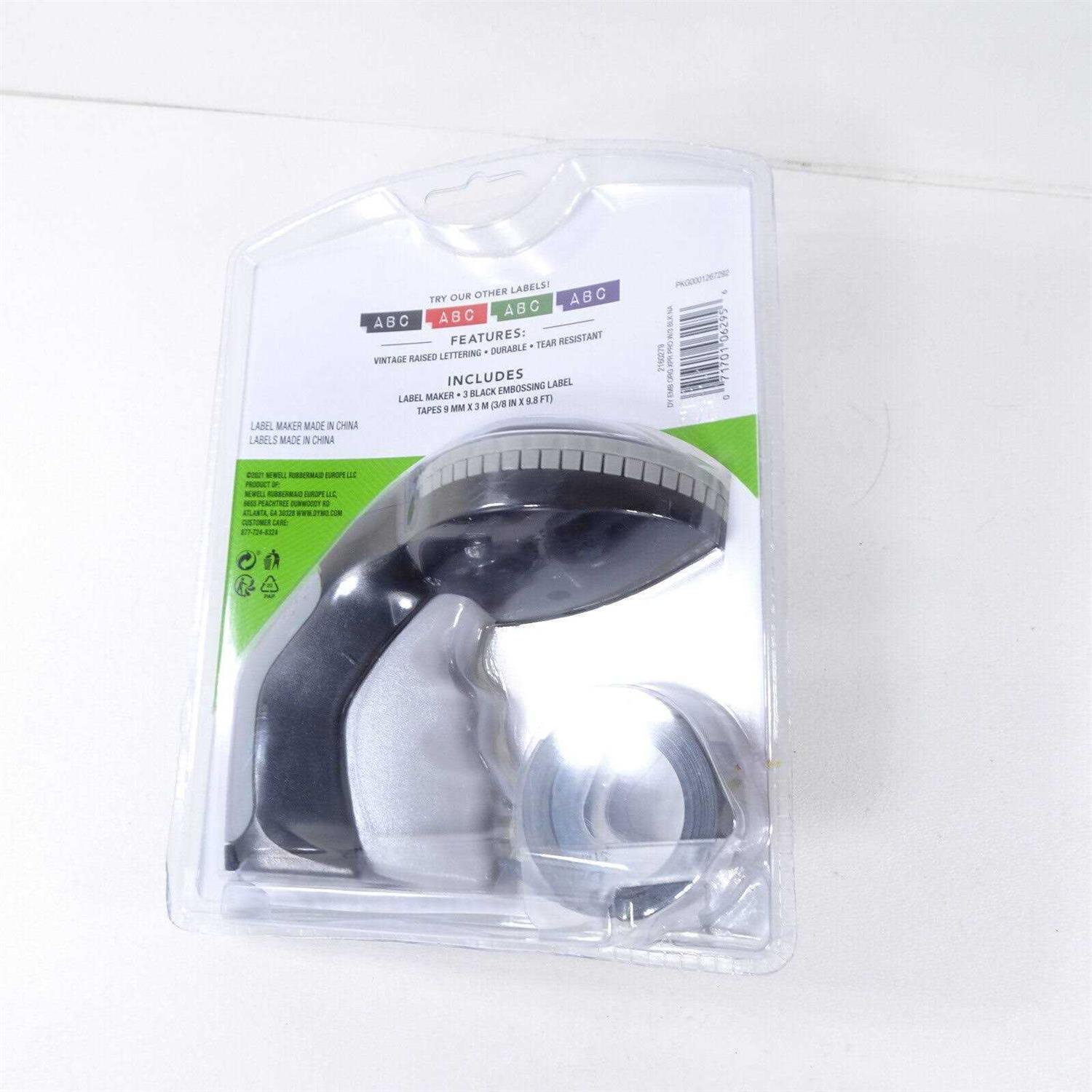 Dymo Embossing Label Maker Starter Kit with 3 Label Tapes - Image 3