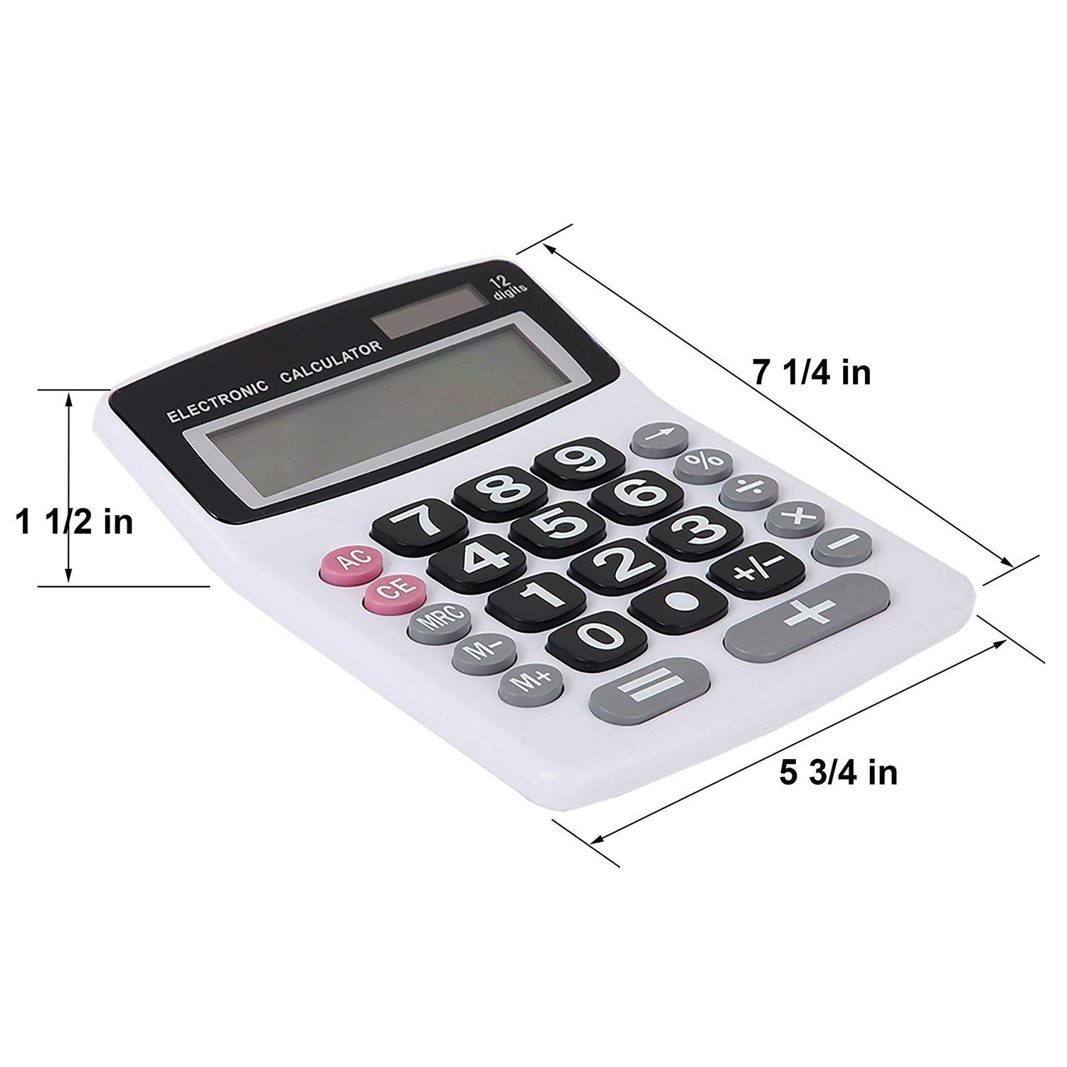 Lily's Home Jumbo 12-Digit Desktop Calculator - Image 3