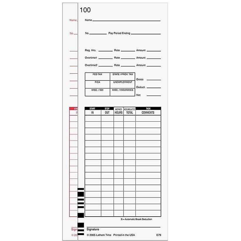 Time Clock Cards for Lathem Time 7000E/7500E - Image 4