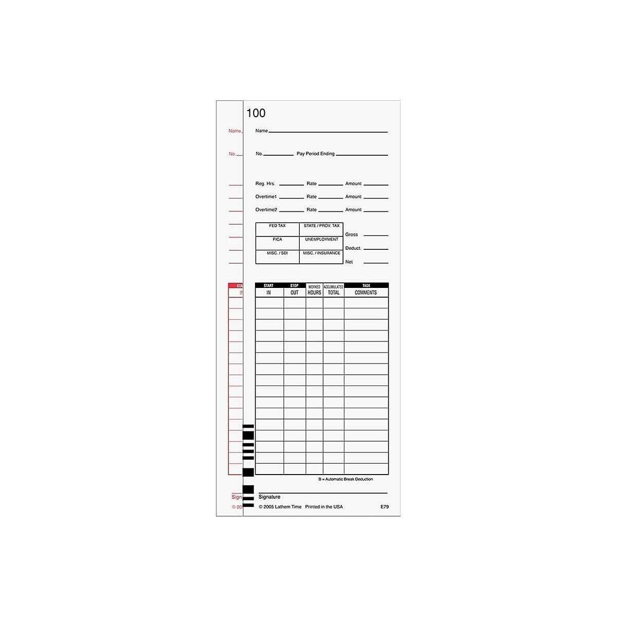 Time Clock Cards for Lathem Time 7000E/7500E - Image 5