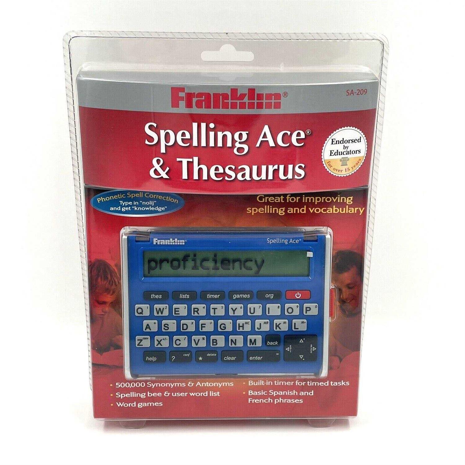 Franklin Electronic Publishers SA-309 Spelling Ace Thesaurus with Merriam-Webster Puzzle Solver - Image 4