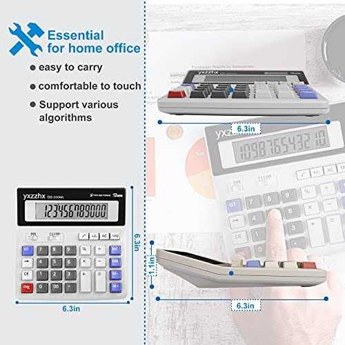 Desk Calculator 12 Digit Extra Large 4.3-Inch Lcd Display, Two Way Power Battery and Solar Calculators Desktop - Image 4