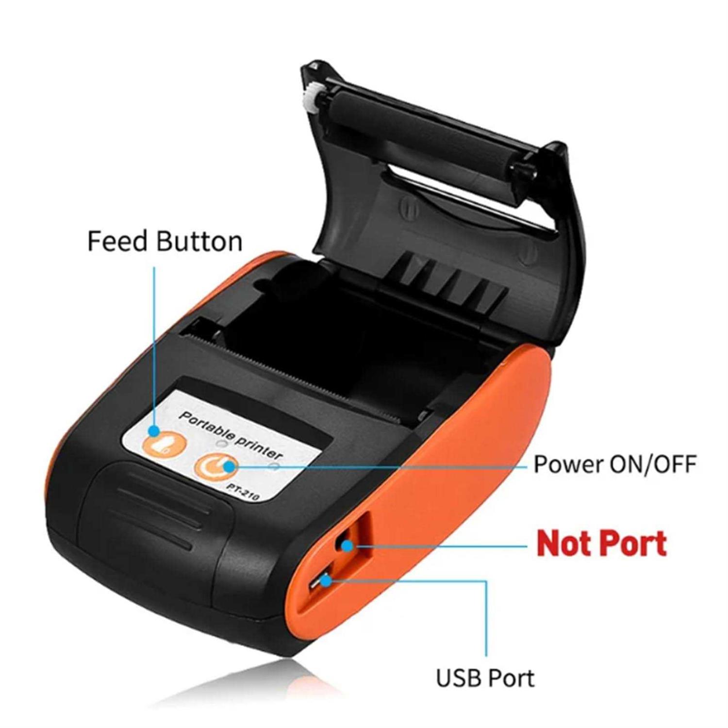 Receipt Printer 58mm Wireless Bluetooth Portable Mini Thermal pos Printer,2 inch Pocket Ticket Bill iOS Android Invoice Printer for Small Business - Image 5