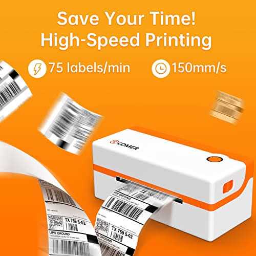 K COMER Thermal Label Printer 4x6 Shipping Label Printer for Small Business & Shipping Package 203dpi 150mm/s for Amazon - Image 5