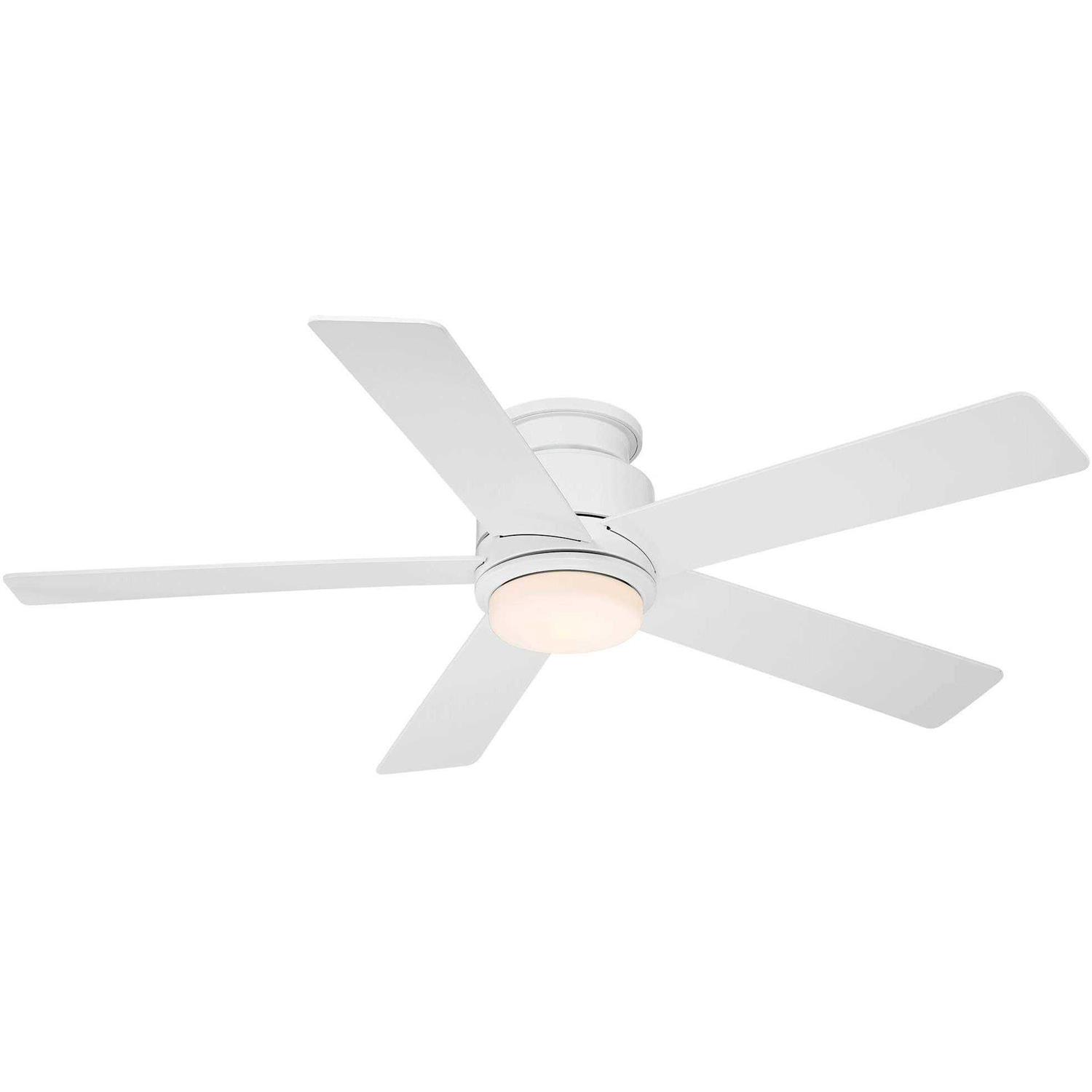 Casa Vieja 52 Grand Palm Modern Outdoor Hugger Ceiling Fan with Dimmable LED Light Remote Control Matte - Image 4