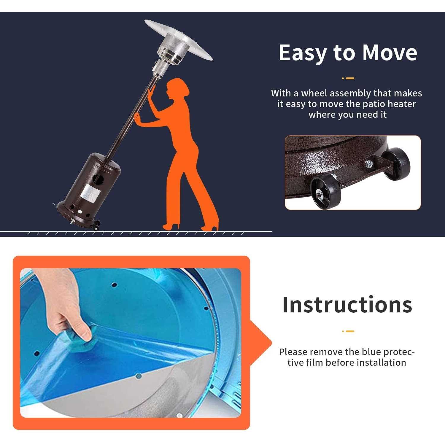 Propane Patio Heater FDW Finish - Image 3