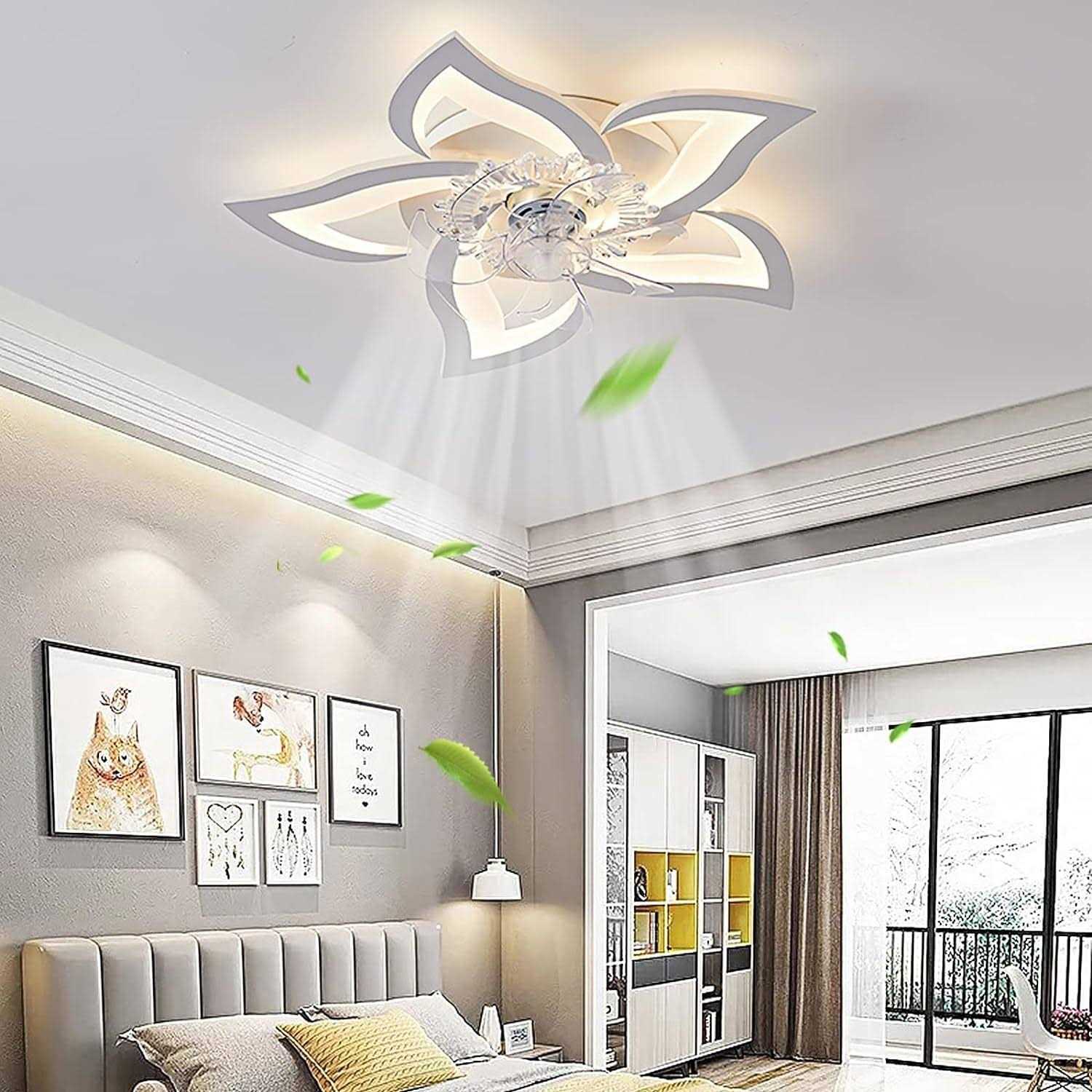 Reydeluz Ceiling Fan With Lights, 27In 50W, Remote Control, 3 Color Temperatures, 6 Gear Wind Speed For Bedroom - Image 4