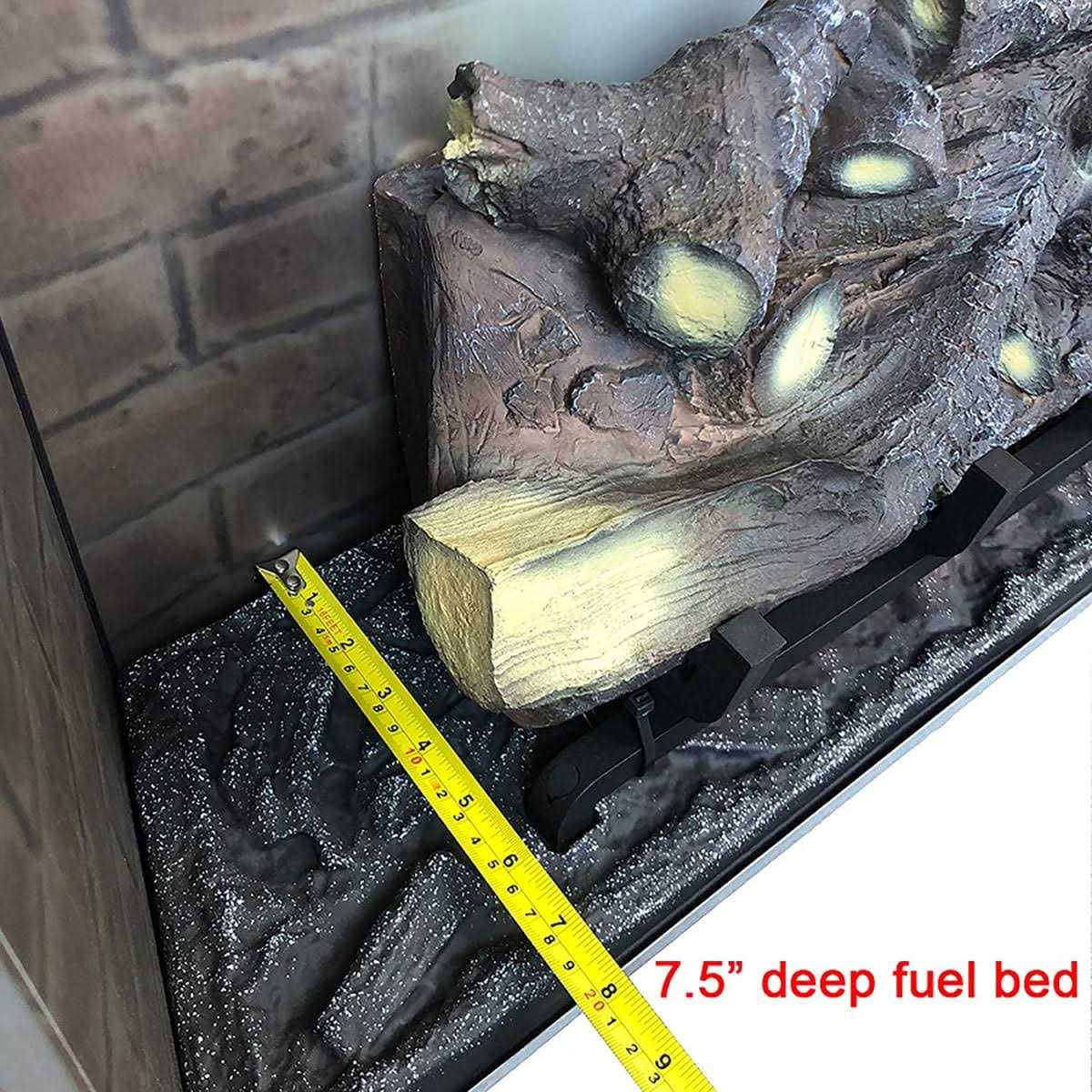 Puraflame Klaus Electric Fireplace Insert with Fire Crackling Sound Glass Door and Mesh Screen - Image 3