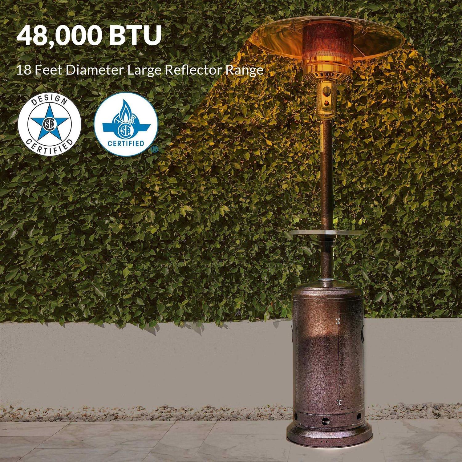 Belleze 48,000 BTU LP Propane Gas Outdoor Patio Heater - Image 3