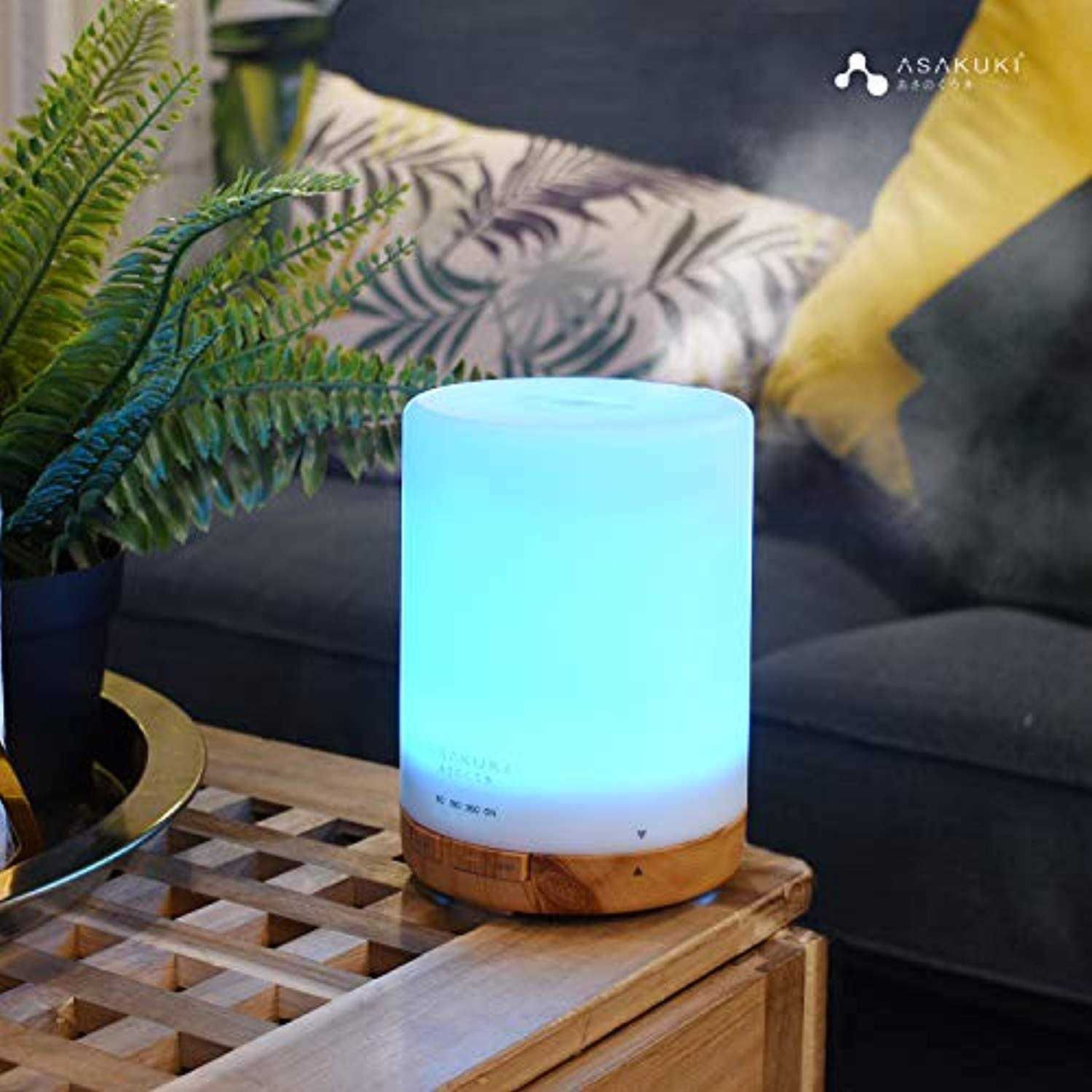 Asakuki 300ml Essential Oil Diffuser, Quiet 5-in-1 Premium Humidifier, Natural Home Fragrance Aroma Diffuser with 7 LED Color Changing Light and Auto - Image 4