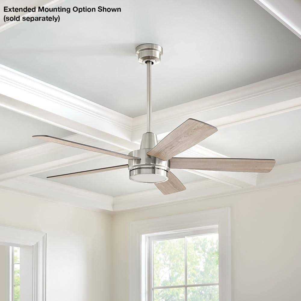 Hampton Bay Fanelee 54 in. White Color Changing Integrated LED Smart Hubspace Ceiling Fan with Light Kit and Remote - Image 4