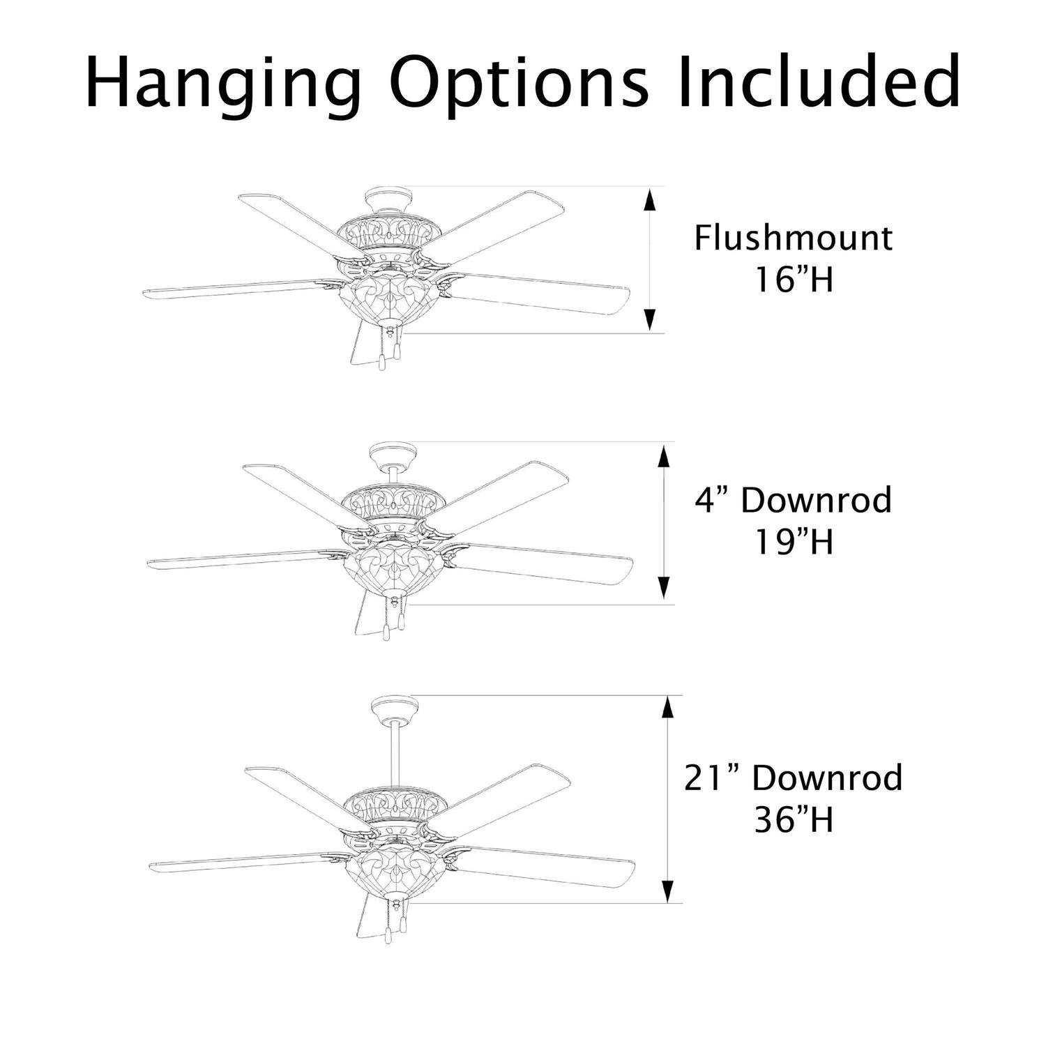 River of Goods 52 Halston Stained Glass LED Ceiling Fan With Light - Image 5