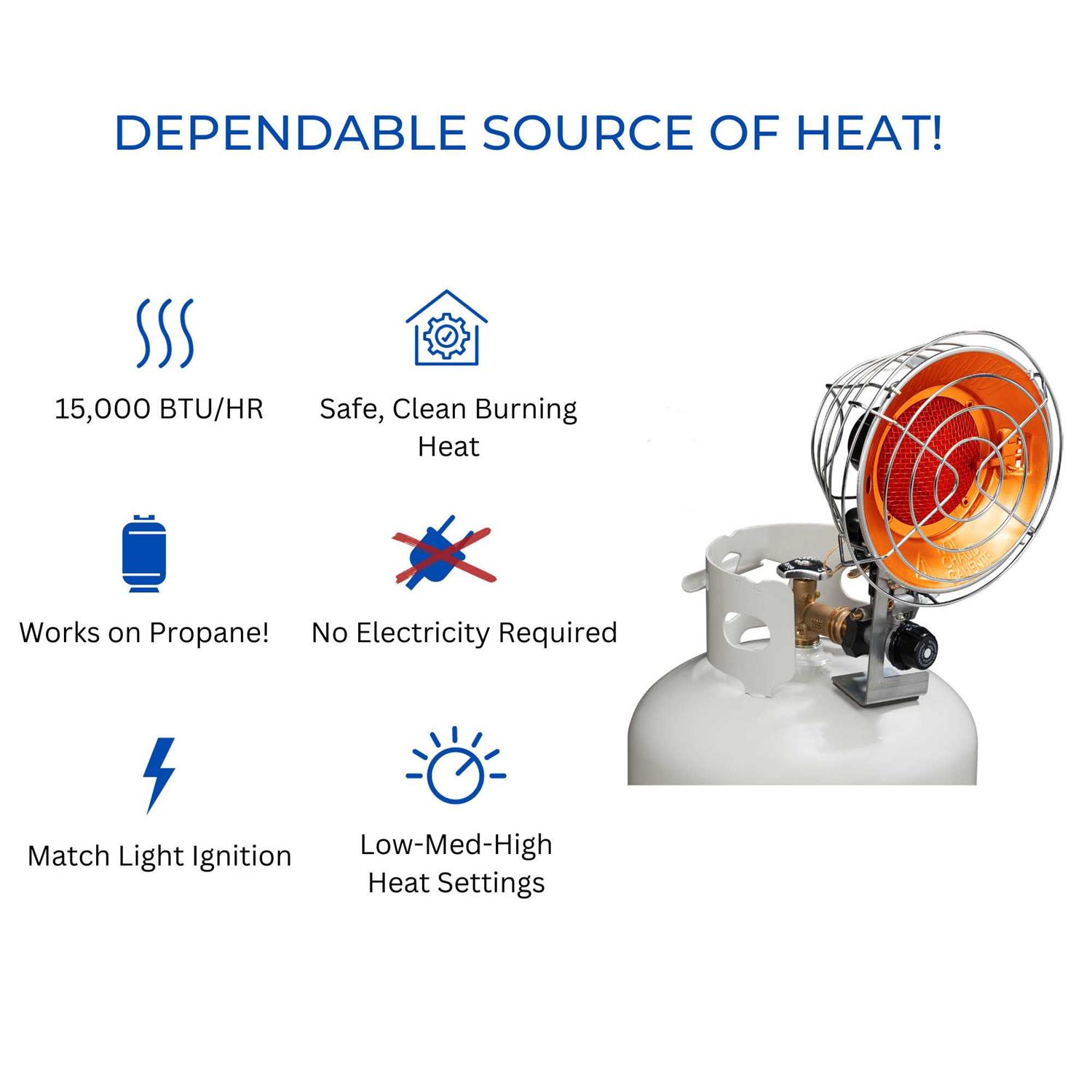 Avenger Infra-Red Tank Top Propane Heater FBDTP15 - Image 5