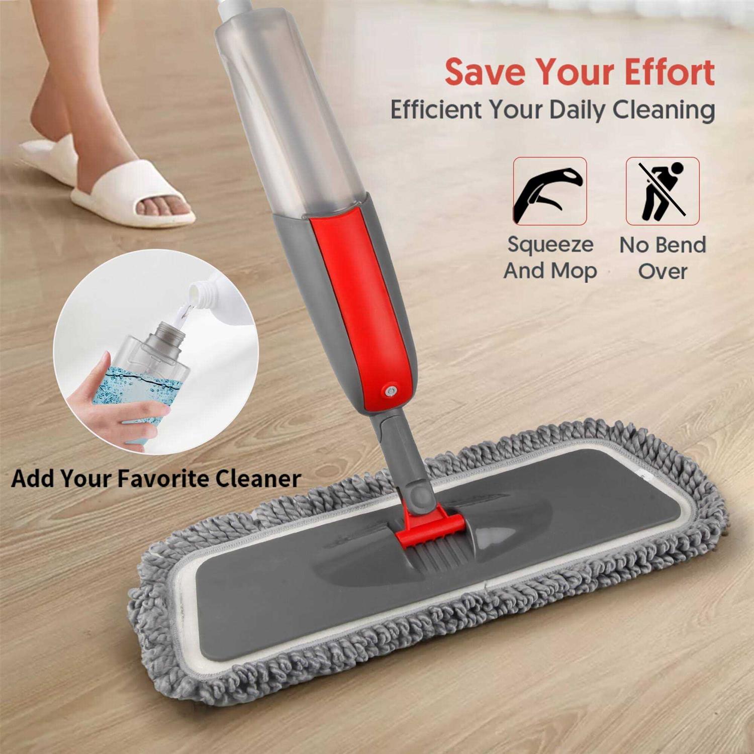 Sugarday Microfiber Spray Mops for Floor Cleaning Wet Dry Dust Hardwood Kitchen Floor Mop - Image 5