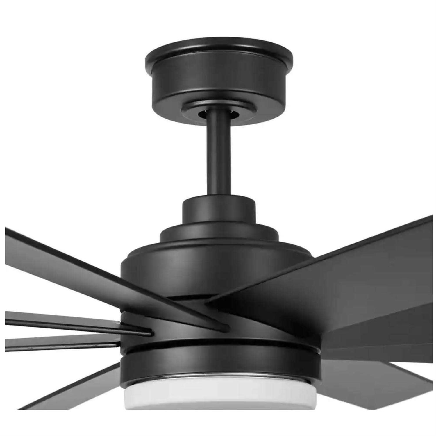 Home Decorators Collection Celene 62 in. LED Indoor/Outdoor Matte Black Ceiling Fan with Light and Remote Control - Image 5