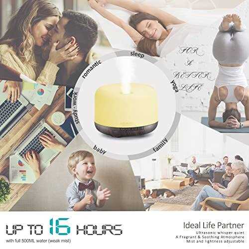 ASAKUKI 500ml Premium Essential Oil Diffuser with Remote Control 5 in 1 Ultrasonic Aromatherapy Fragrant Oil Humidifier Vaporizer - Image 5