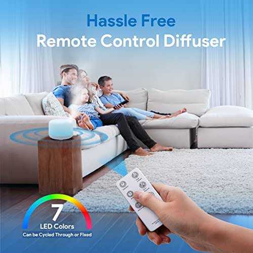 ASAKUKI 500ml Premium Essential Oil Diffuser with Remote Control 5 in 1 Ultrasonic Aromatherapy Fragrant Oil Humidifier Vaporizer - Image 5