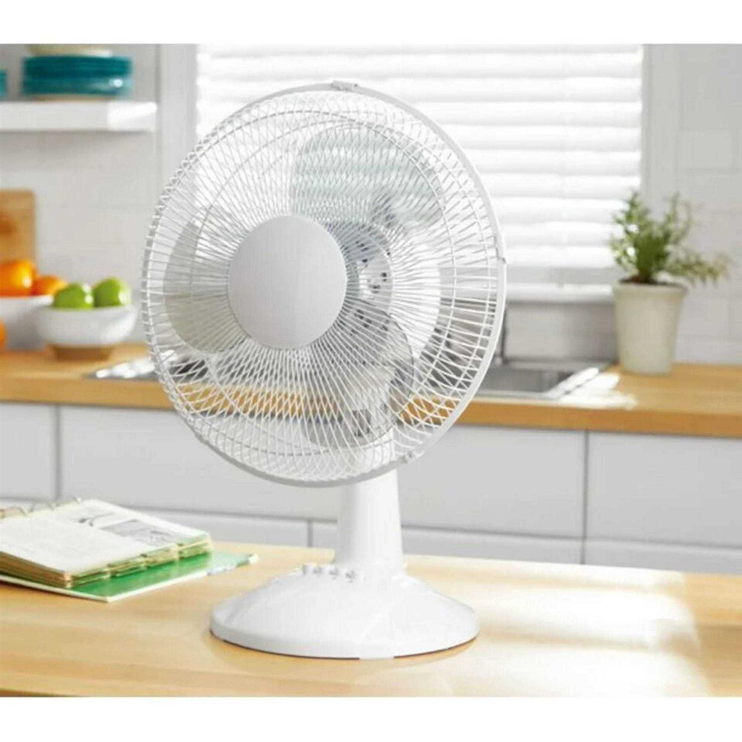 Mainstays 12 inch 3-Speed Oscillating Table Fan FT30-8MBW - Image 4