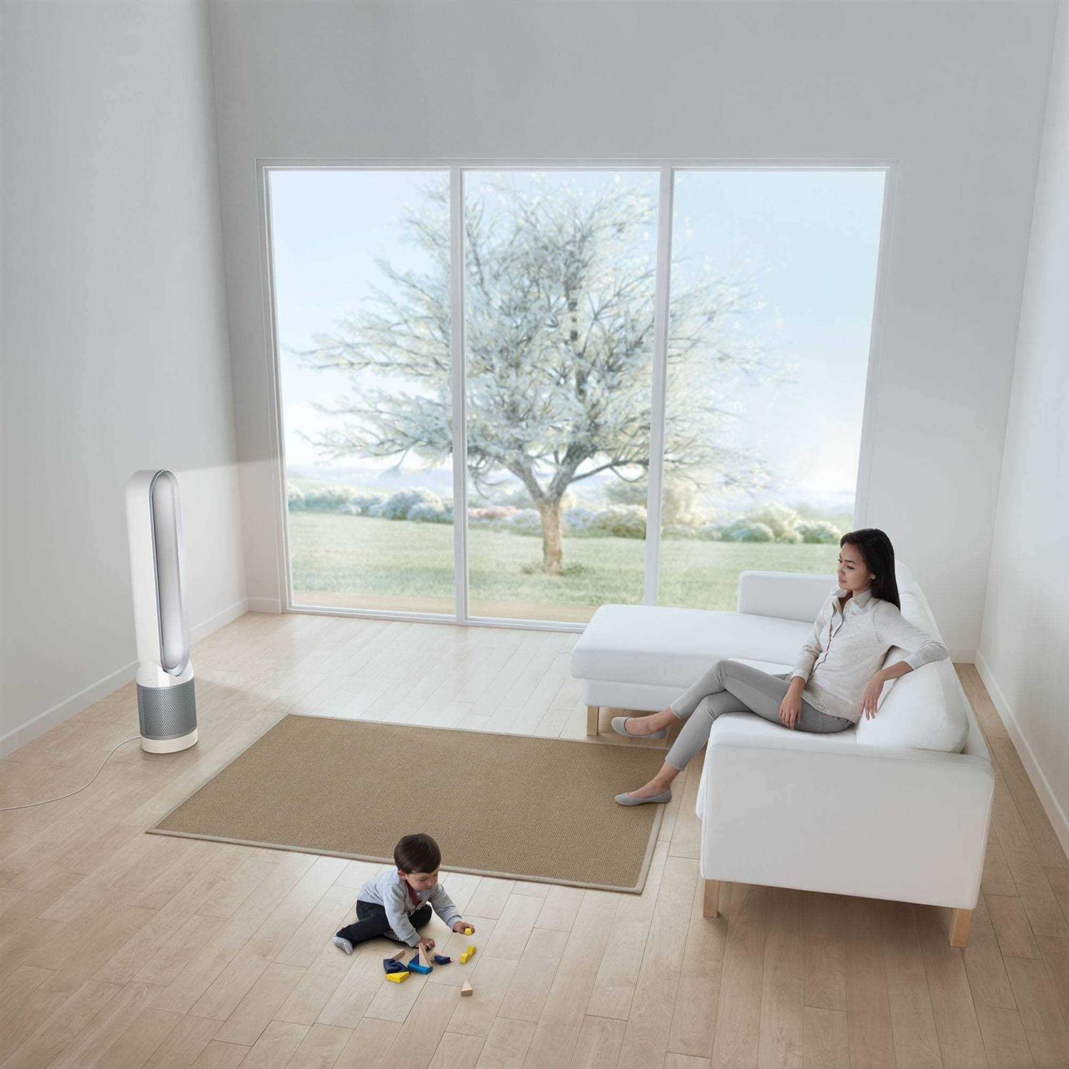 Dyson Pure TP01 Cool Tower HEPA Purifier and Fan with Remote - White - Image 3