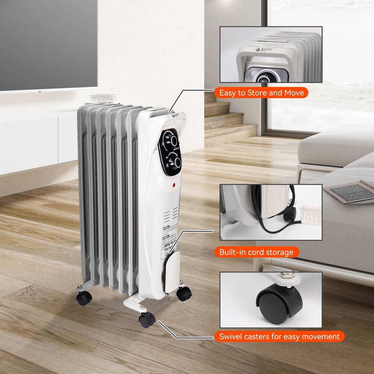 Beyond Heat Electric Radiator Style Oil-Filled Heater - Image 3