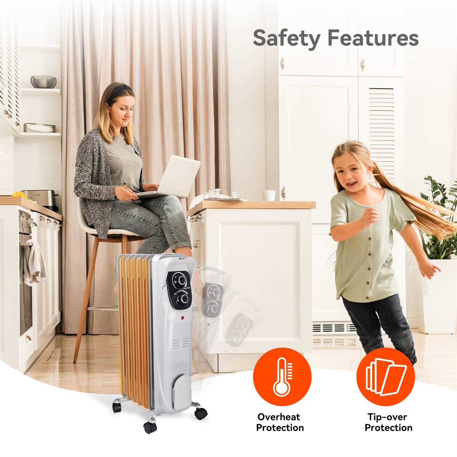 Beyond Heat Electric Radiator Style Oil-Filled Heater - Image 4