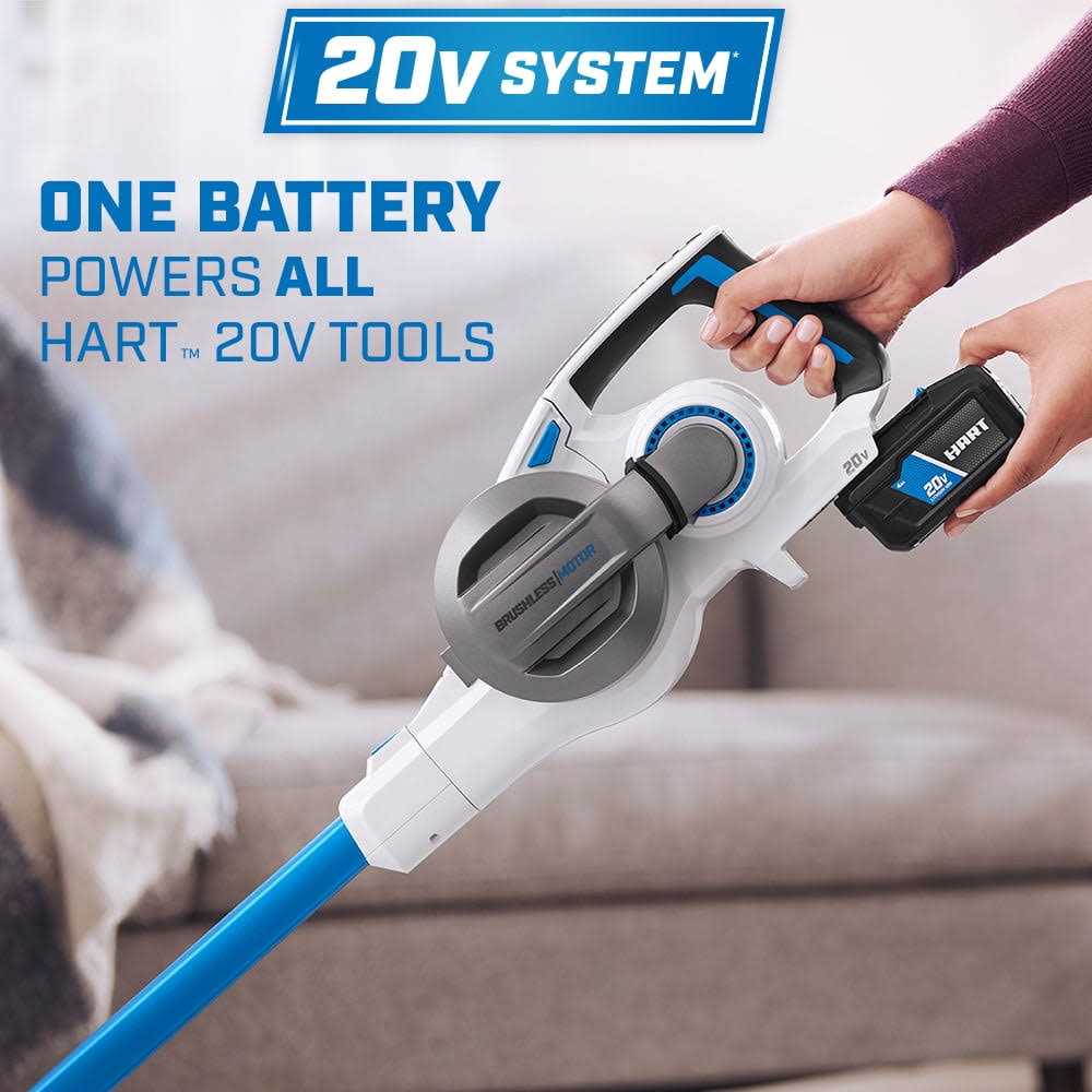 Hart 20-Volt Cordless Stick Vacuum with Brushless Motor Technology - Image 4