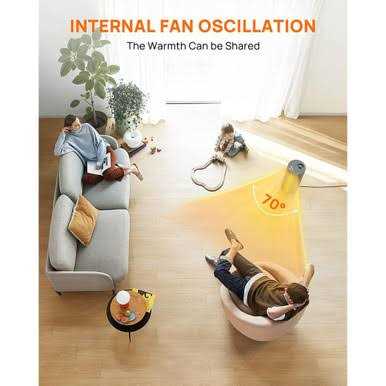 Upstreman 1500w Space Heater Indoor Small Heater - Image 5