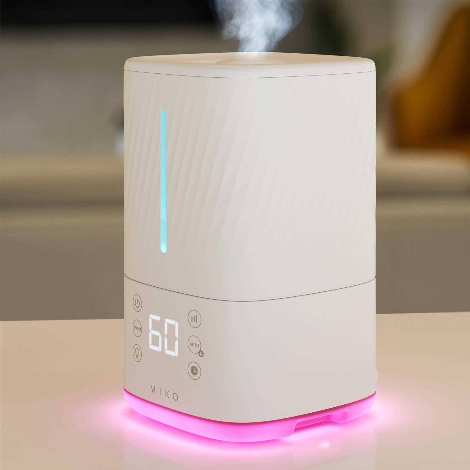 Miko Ultrasonic Humidifier with Cool and Warm Mist - Image 5