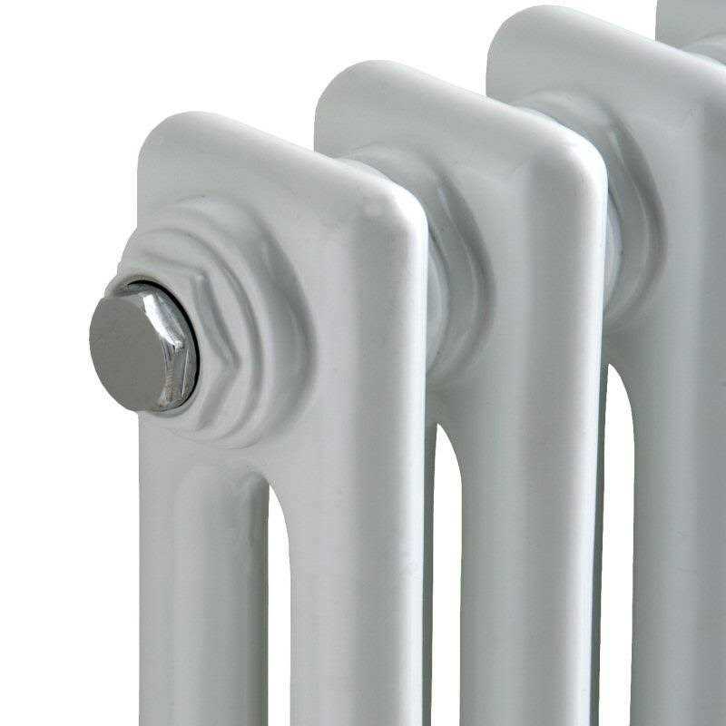 Regent White Horizontal Traditional Cast-Iron Style Radiator - Image 4