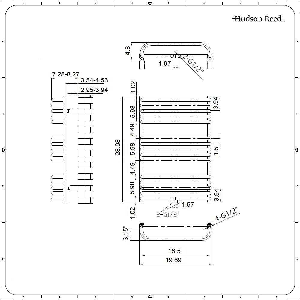 Hudson Reed Arch Hydronic Towel Warmer - Image 4