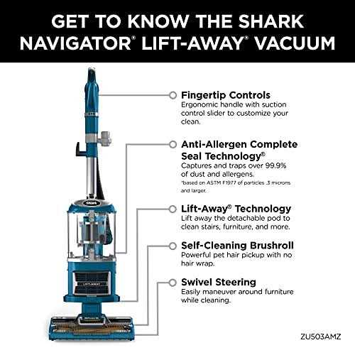 Shark Zu503amz Navigator Lift-Away Upright Vacuum with Self-Cleaning Brushroll - Image 4