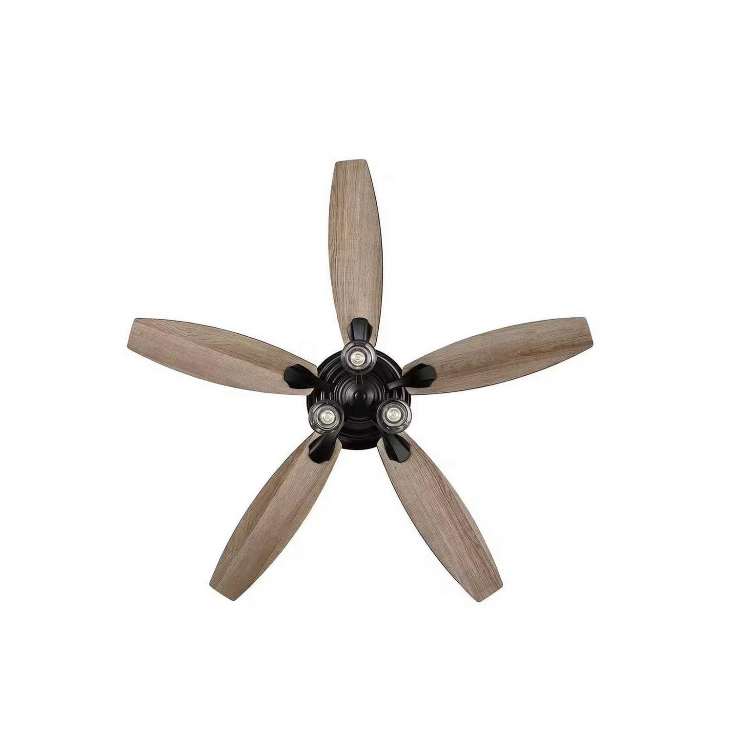 Hampton Bay Stoneridge 52 in. Bronze Hugger LED Ceiling Fan with Light Kit - Image 4