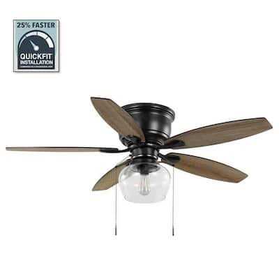 Hampton Bay Stoneridge 52 in. Bronze Hugger LED Ceiling Fan with Light Kit - Image 4