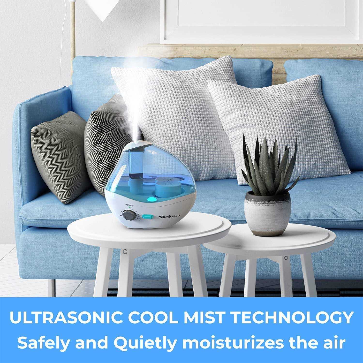 Ultrasonic Viral Support Humidifier for Bedrooms, Whisper-Quiet Operation with Nightlight and Auto-Shut Off - Image 4