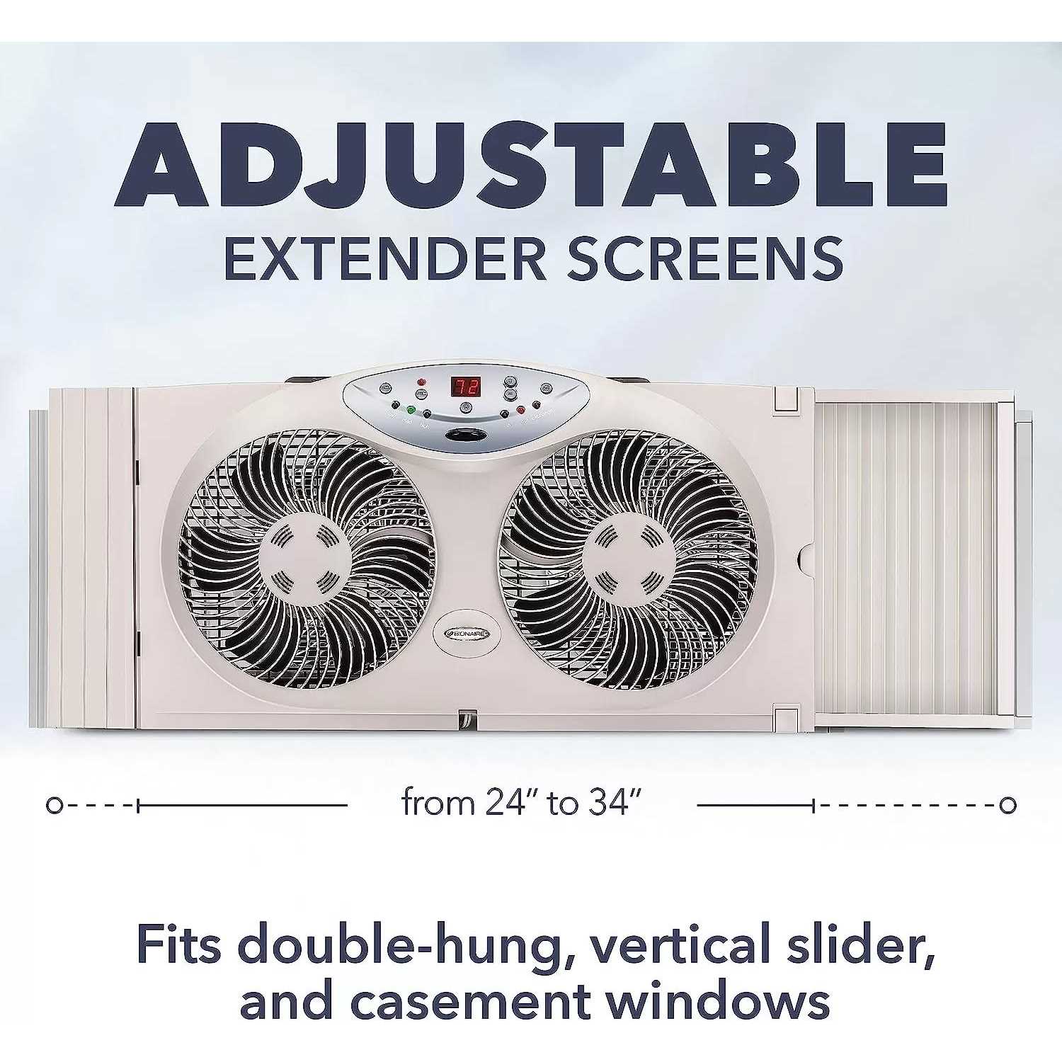 BIONAIRE Premium Digital 8.5 Twin Window Fan - Image 3
