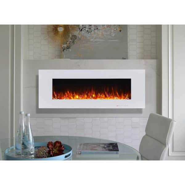 Boyel Living Black 400 Sq. Ft. Wall Mounted Electric Fireplace with Remote Control and Multi-Color Flame - Image 4