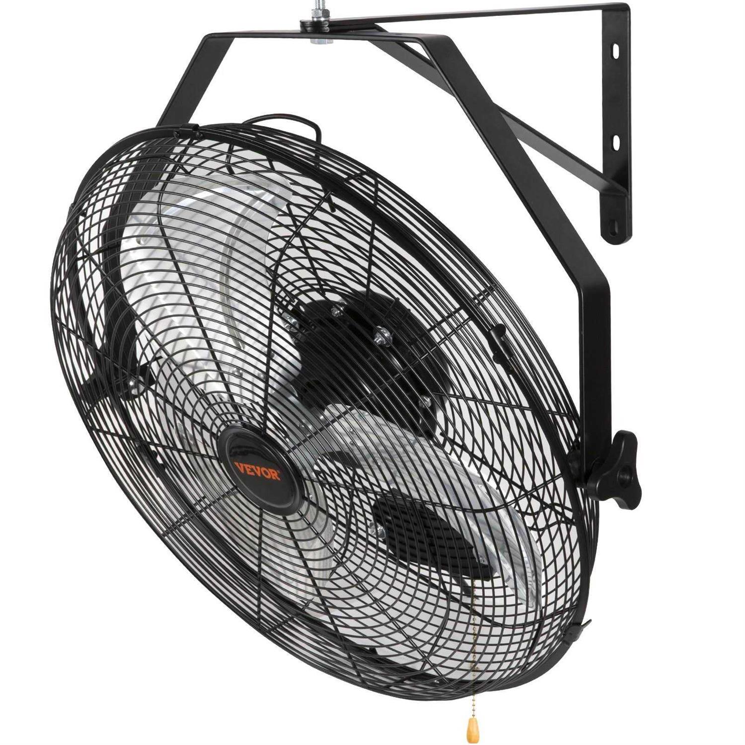 VEVOR 18 Inch Wall Mount Fan 3-Speed IP44 Waterproof Wall Fan - Image 4