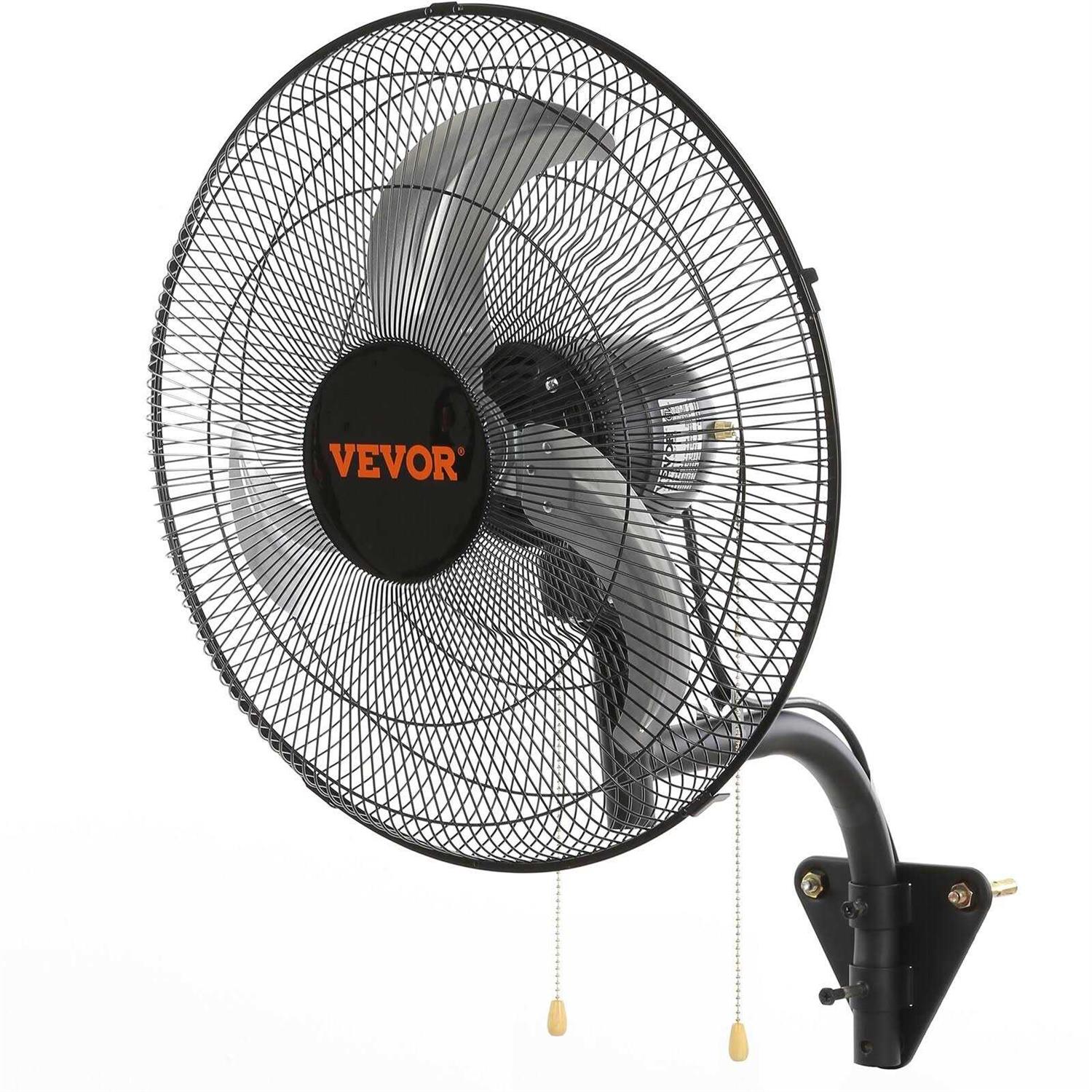 VEVOR 18 Inch Wall Mount Fan 3-Speed IP44 Waterproof Wall Fan - Image 5