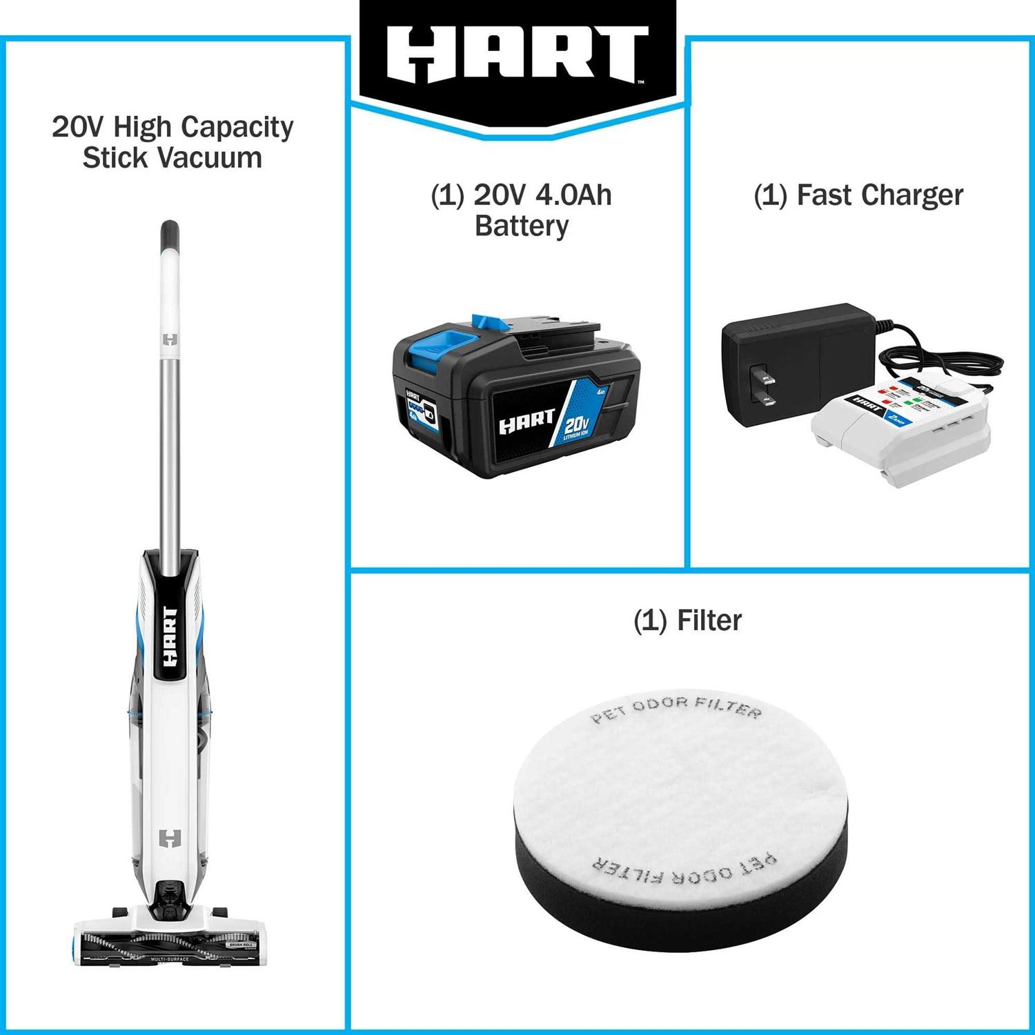 HART 20-Volt High Capacity Cordless Stick Vacuum - Image 3