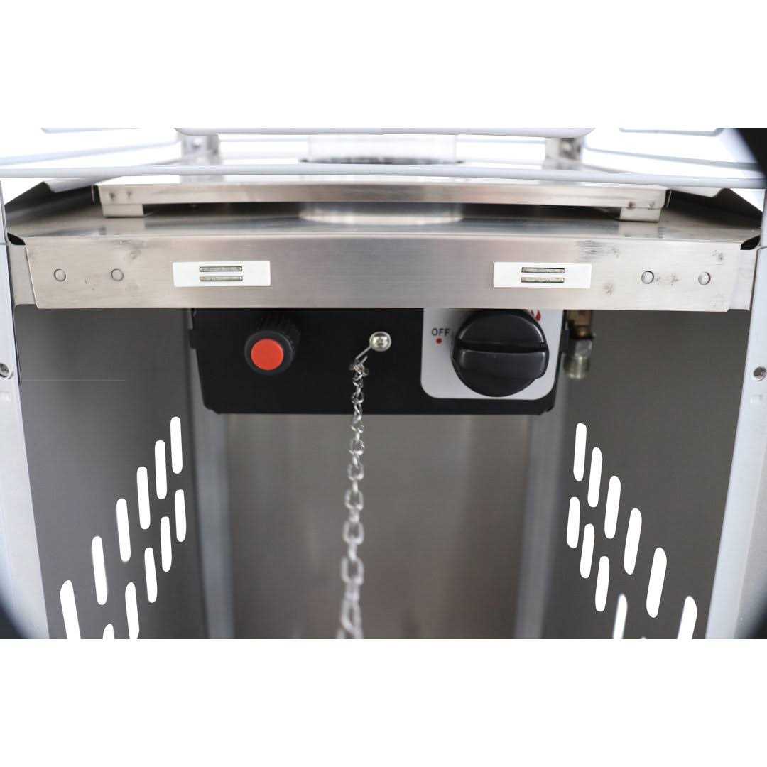 Living Source International LSI Pyramid 40,000 Btu Propane Standing Patio Heater Stainless Steel - Image 3