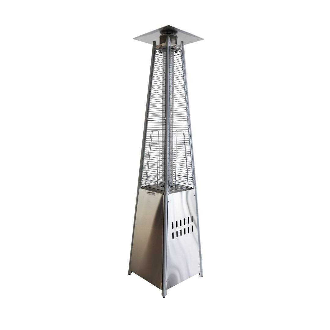 Living Source International LSI Pyramid 40,000 Btu Propane Standing Patio Heater Stainless Steel - Image 4
