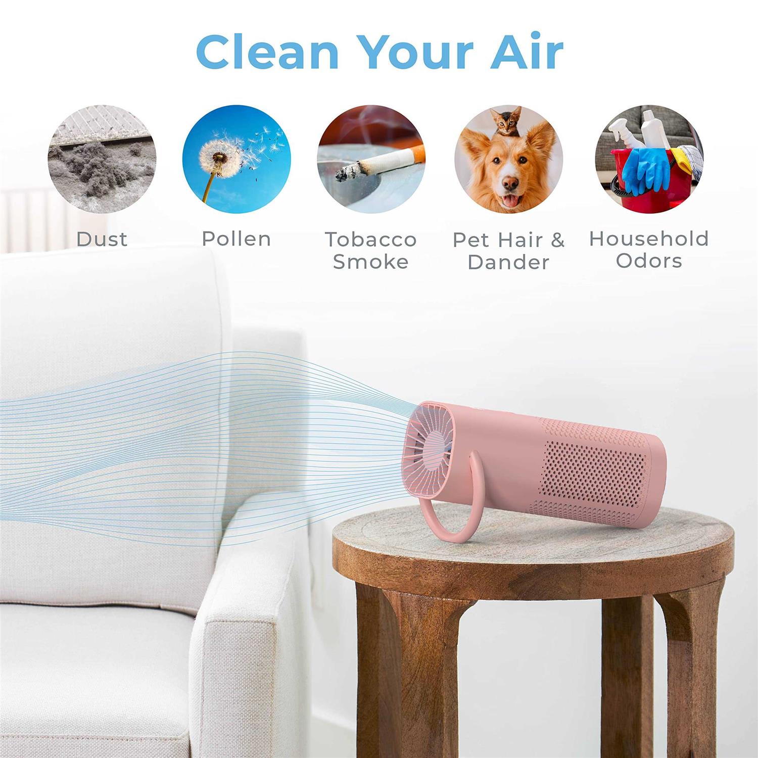 Pure Enrichment PureZone HEPA Mini Portable Air Purifier - Image 3