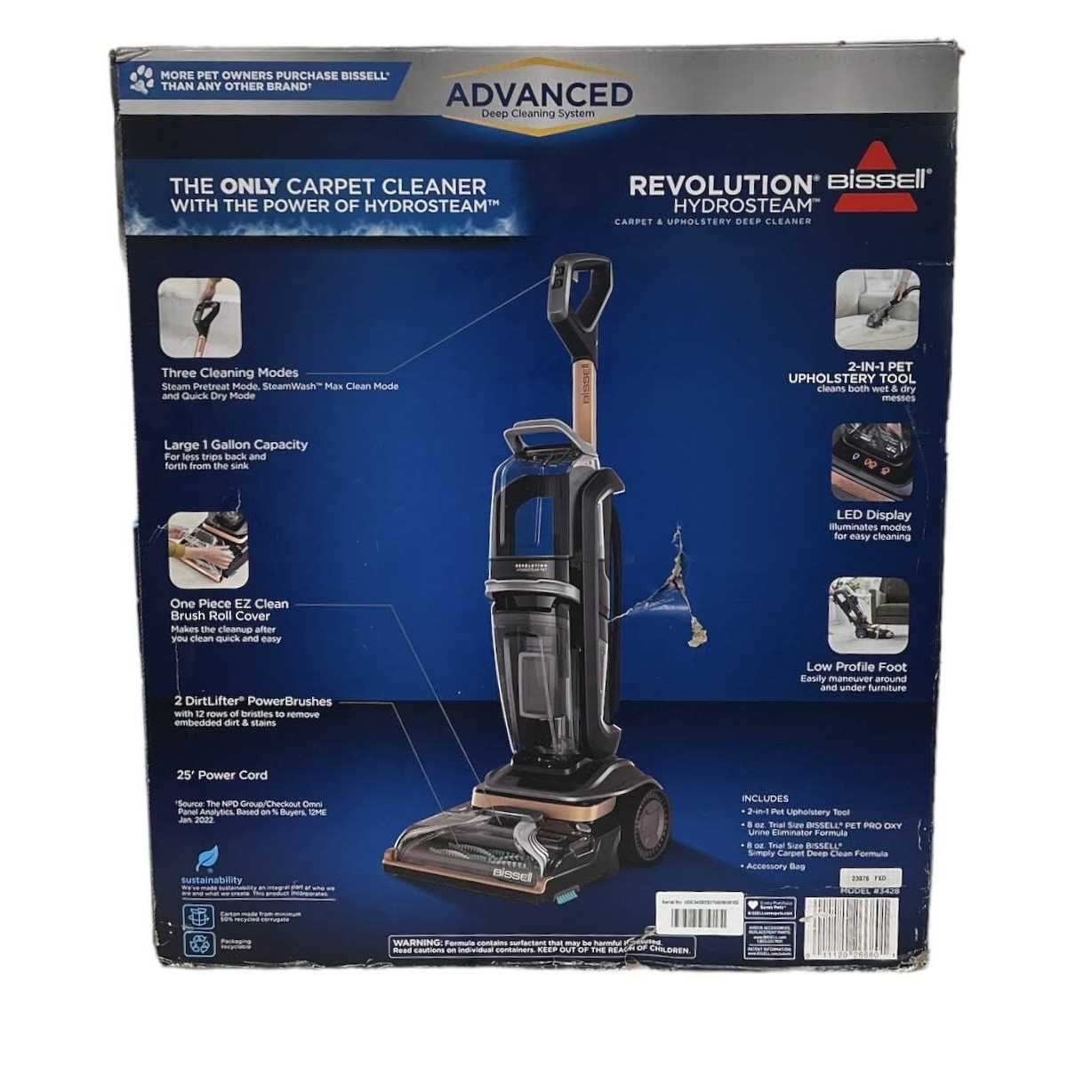 Bissell Revolution HydroSteam Carpet Cleaner 3428 - Image 3