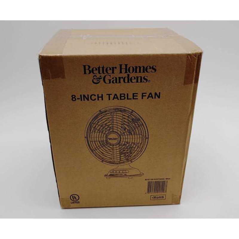 Better Homes & Gardens Retro 3-Speed Metal Tilted-Head Oscillation Table Fan - Image 4